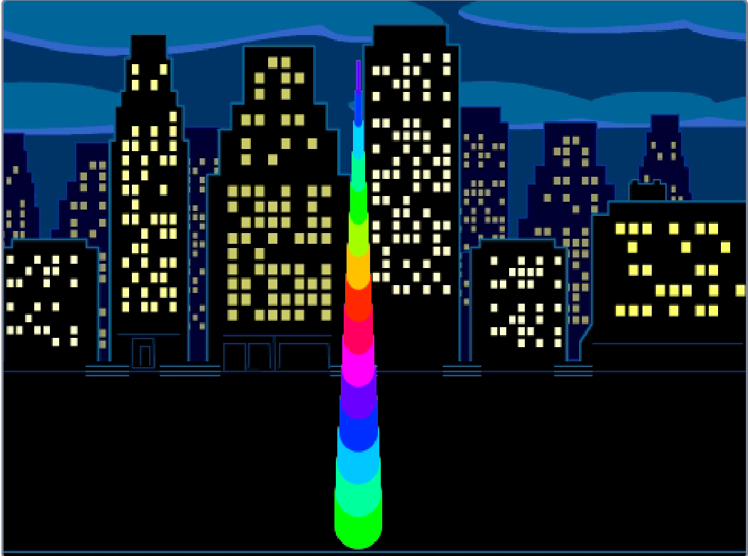 【Scratch三级】绘制彩虹灯柱