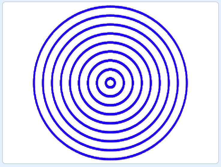 【Scratch四级】绘制同心圆